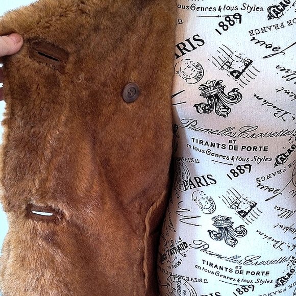 T & I Brown Faux Fur Trimmed Women's Coat. Size Small - Picture 9 of 9